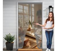 Mosquiteras para Puertas 120 x 130 cm Varios Tallas, Cierre Automático, No Requiere Herramientas, Mantiene El Aire Fresco Mosquitera para Puertas para Sala de Estar, Patio, Gris