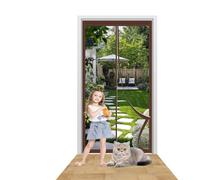 Mosquiteras para Puertas 127 x 192 cm Cierre Automático Cortina Mosquitera Magnética Mantiene El Aire Fresco para Puerta Del Balcón Puerta Patio, Marrón