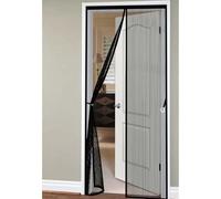 Mosquiteras para Puertas 133 x 192 cm Varios Tallas, Cierre Automático Mosquitera Cortina Puerta Magnetica Resistente a La Rotura, Resistente para Balcon Patio Corredera, Negro