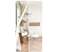 Mosquiteras para Puertas 136 x 237 cm Varios Tallas, Cierre Automático Mosquitera Magnética para Puerta de Imán sin Necesidad de Taladrar para Balcon Patio Corredera, Blanco