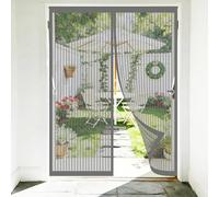 Mosquiteras para Puertas 140 x 170 cm Fácil Instalación sin Taladrar Protección Contra Insectos Resistente Antimosquitos Mosquitera Magnética para Puerta Ventanas, Gris
