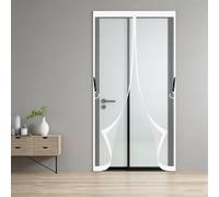 Mosquiteras para Puertas 145 x 150 cm Cierre Automático con Imanes Potentes Resistente a La Rotura Transpirables Mosquiteras para Puertas para Del Balcón, Blanco