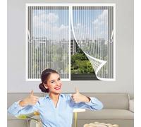 Mosquiteras para Puertas 175 x 190 cm Malla Super Fina, Cierre Automático Cortina Antimosquitos Imán Mosquitera Fácil Instalación sin Taladrar para Terraza, Ventana, Door, Blanco