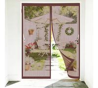 Mosquiteras para Puertas 50 x 150 cm Cierre Automático con Imanes Potentes Resistente a La Rotura Transpirables Cortina Magnética de Puerta para Puertas Del Balcón, Marrón