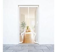 Mosquiteras para Puertas 55 x 110 cm Cierre Automático con Imanes Potentes Resistente a La Rotura Transpirables Cortina Magnética Antimosquitos para Puerta Ventanas, Blanco