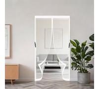 Mosquiteras para Puertas 60 x 135 cm Cierre Automático con Imanes Potentes Resistente a La Rotura Transpirables Cortinas Mosquiteras para Puertas Del Balcón, Blanco