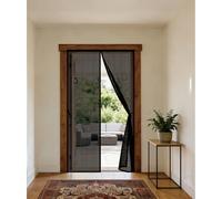 Mosquiteras para Puertas 62 x 159 cm con Fuertes Imanes para Un Autocierre, Fácil Instalación sin Taladrar, Antimosquitos, Rede Mosquito Porta Magnética para Dormitorio, Negro