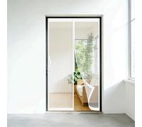 Mosquiteras para Puertas 65 x 160 cm Cierre Automático con Imanes Potentes Resistente a La Rotura Transpirables Cortina Magnética para Puerta Ventanas, Blanco