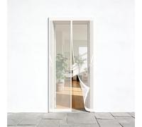 Mosquiteras para Puertas 65 x 160 cm Cierre Automático con Imanes Potentes Resistente a La Rotura Transpirables Mosquitera Ventana Magnetica para Puerta Ventanas, Blanco
