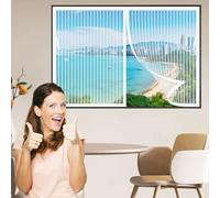Mosquiteras para Puertas 65 x 90 cm (Personalizable) Antimosquitos, Malla Super Fina Cortinas Mosquiteras Fácil Instalación sin Taladrar para Terraza, Ventana, Door, Blanco