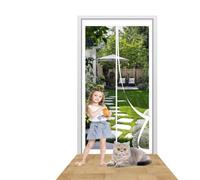 Mosquiteras para Puertas 69 x 168 cm Cierre Automático Cortina Mosquitera Magnética Mantiene El Aire Fresco para Puerta Del Balcón Puerta Patio, Blanco