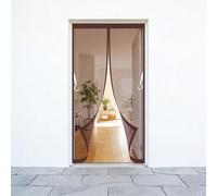 Mosquiteras para Puertas 75 x 120 cm Fácil Instalación sin Taladrar Protección Contra Insectos Resistente Antimosquitos Puerta Mosquitera para Puertas Del Balcón, Marrón