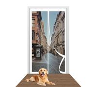 Mosquiteras para Puertas 78 x 203 cm sin Taladrar Fácil de Instalar Cortina Mosquitera Magnética Mantiene El Aire Fresco para Puerta Del Balcón Puerta Patio, Blanco