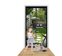 Mosquiteras para Puertas 79 x 178 cm Cierre Automático Cortina Mosquitera Magnética Mantiene El Aire Fresco para Puerta Del Balcón Puerta Patio, Negro