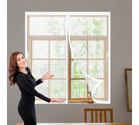 Mosquiteras para Puertas 80 x 160 cm Malla Super Fina, Cierre Automático Puerta Mosquitera para Gatos Fácil Instalación sin Taladrar para Terraza, Patio, Ventana, Door, Blanco