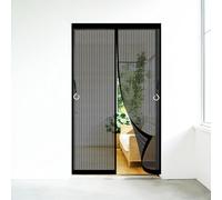 Mosquiteras para Puertas 85 x 150 cm Cierre Automático con Imanes Potentes Resistente a La Rotura Transpirables Mosquitero Magnético para Puerta para Puerta Ventanas, Negro