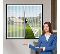 Mosquiteras para Puertas 85 x 155 cm Malla Super Fina, Cierre Automático Puerta Mosquitera para Gatos Fácil Instalación, Varios Tallas para Terraza, Ventana, Door, Blanco