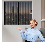 Mosquiteras para Puertas 85 x 155 cm (Personalizable) Antimosquitos, Cierre Automático Mosquitera Cortina Fácil Instalación sin Taladrar para Salón Balcón Corredor Cocina, Negro