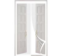 Mosquiteras para Puertas 87 x 210 cm Cierre Automático Mosquiteras Puertas Magneticas Fácil Instalación Fácil para Niños y Mascotas, Blanco