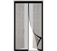 Mosquiteras para Puertas 87 x 210 cm Cierre Automático Mosquiteras Puertas Magneticas Fácil Instalación Fácil para Niños y Mascotas, Negro