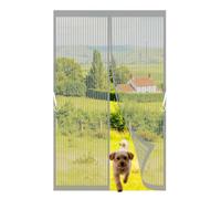 Mosquiteras para Puertas 88 x 250 cm Cierre Automático con Imanes Potentes Resistente a La Rotura Transpirables Puerta Mosquitera para Puerta Ventanas, Gris