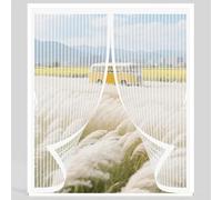 Mosquiteras para Ventana 101 x 94 cm Varios Tallas, Cierre Automático, No Requiere Herramientas, Mantiene El Aire Fresco Cortina Magnética para Todas Las Ventana, Blanco