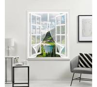 Mosquiteras para Ventana 115 x 115 cm Varios Tallas, Cierre Automático, No Requiere Herramientas, Mantiene El Aire Fresco Cortinas Mosquiteras para Todas Las Ventana, Blanco