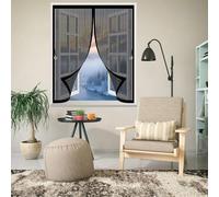 Mosquiteras para Ventana 70 x 85 cm Varios Tallas, Cierre Automático, No Requiere Herramientas, Mantiene El Aire Fresco Cortinas Mosquiteras para Todas Las Ventana, Negro