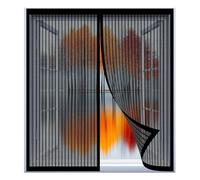 Mosquiteras para Ventanas 100 x 125 cm Fácil Instalación sin Taladrar, Fácil de Limpiar Cortina Magnética Pegado para Todas Las Ventanas, Negro