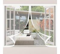 Mosquiteras para Ventanas 105 x 105 cm Imanes Se Cierran Automáticamente Mosquitera Ventana Magnetica Fácil Instalación, Sin Taladrar Ni Atornillar para Todas Las Ventanas, Blanco