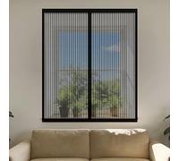 Mosquiteras para Ventanas 110 x 150 cm sin Taladrar Ni Atornillar Mosquitera Magnética Ventanas Fácil Instalación Adhesiva para Todas Las Interiores y Exteriores, Negro