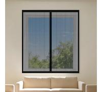 Mosquiteras para Ventanas 120 x 95 cm sin Taladrar Ni Atornillar Mosquitera Magnética Ventana Lavables para Todas Las Ventanas Interiores y Exteriores, Negro