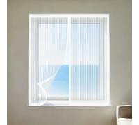 Mosquiteras para Ventanas 145 x 150 cm sin Taladrar Ni Atornillar Mosquitera sin Taladrar Lavables Adecuada para Decoración Del Hogar, Blanco