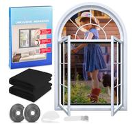 Mosquiteras para Ventanas 2 Set, 150x180cmMosquitera Ventana, Mosquitera Autoadhesiva, Mosquiteras sin taladrar ni atornillar, Mosquitera velcro para todas las ventanas, tragaluces