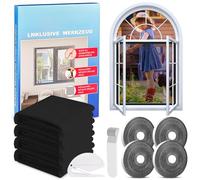 Mosquiteras para Ventanas 4 Set, 150x180cmMosquitera Ventana, Mosquitera Autoadhesiva, Mosquiteras sin taladrar ni atornillar, Mosquitera velcro para todas las ventanas, tragaluces