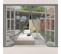 Mosquiteras para Ventanas 50 x 105 cm Imanes Se Cierran Automáticamente Mosquitera Ventana Magnetica Fácil Instalación, Sin Taladrar Ni Atornillar para Todas Las Ventanas, Gris