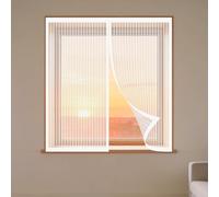 Mosquiteras para Ventanas 50 x 125 cm Imanes Se Cierran Automáticamente Mosquitera Ventanas Adhesiva Fácil Instalación Adhesiva Adecuada para Decoración Del Hogar, Blanco