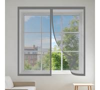 Mosquiteras para Ventanas 50 x 125 cm Protección Contra Mosquitos y Moscas Mosquitera Ventanas Adhesiva Fácil Instalación Adhesiva para Balcón Corredera Terraza, Gris