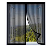 Mosquiteras para Ventanas 60 x 65 cm Fácil Instalación sin Taladrar, Fácil de Limpiar Cortina Protección Contra Insectos para Todas Las Ventanas, Negro