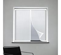 Mosquiteras para Ventanas 65 x 110 cm Protección Contra Mosquitos y Moscas Mosquiteras Fácil Instalación Adhesiva para Ventanasde Balcón, Ventanasde Patio, Sala, Blanco