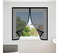 Mosquiteras para Ventanas 65 x 185 cm Protección Contra Mosquitos y Moscas Mosquitera Ventana Fácil de Limpiar para Ventana de Bricolaje para Caseras Oficina, Negro