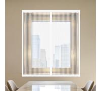 Mosquiteras para Ventanas 75 x 145 cm sin Taladrar Ni Atornillar Mosquiteras Fácil Instalación, Sin Taladrar Ni Atornillar para Todas Las Ventanas, Blanco