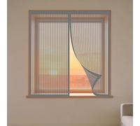 Mosquiteras para Ventanas 75 x 80 cm Imanes Se Cierran Automáticamente Mosquitera Ventanas Adhesiva Fácil Instalación Adhesiva Adecuada para Decoración Del Hogar, Gris