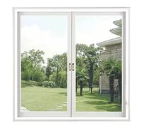 mosquiteras para ventanas 75x120cm(29.5x47.2in) Malla de Poliéster Ajustable Hágalo Usted Mismo - Malla Duradera para Ventanas Puertas y PatioBlanco-A