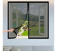 Mosquiteras para Ventanas 80 x 160 cm Protección Contra Mosquitos y Moscas Mosquitera Ventana Fácil Instalación Adhesiva para Todas Las Ventanas, Negro