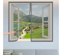 Mosquiteras para Ventanas 80 x 95 cm Protección Contra Mosquitos y Moscas Mosquitera Ventana Fácil Instalación Adhesiva para Todas Las Ventanas, Gris