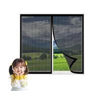 Mosquiteras para Ventanas 85 x 180 cm Instalar sin Taladrar Mosquitera Autoadhesiva Protección Contra Mosquitos para Ventanas Balcón Patio, Negro