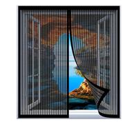 Mosquiteras para Ventanas Abatibles 40 x 90 cm Fácil Instalación sin Taladrar, Fácil de Limpiar Pegajoso Cortina Pantalla para Todas Las Ventanas, Negro