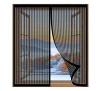 Mosquiteras para Ventanas Abatibles 57 x 59 cm Fácil Instalación sin Taladrar, Fácil de Limpiar Antimoscas Tela Mosquitera con Imanes para Todas Las Ventanas, Negro