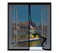 Mosquiteras para Ventanas Correderas 45 x 70 cm Fácil Instalación sin Taladrar, Fácil de Limpiar Anti Mosquito Insecto Cortina para Todas Las Ventanas, Negro
